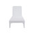 75" White Heavy Duty Plastic Outdoor Stacking Chaise Lounge