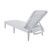 75" White Heavy Duty Plastic Outdoor Stacking Chaise Lounge