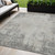 5' X 8' Gray And Ivory Abstract Washable Indoor Outdoor Area Rug Transitional Style - Gray, Ivory Color