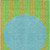 3' X 5' Lime Green And Blue Striped Washable Indoor Outdoor Area Rug
