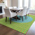 3' X 5' Lime Green And Blue Striped Washable Indoor Outdoor Area Rug