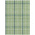 3' X 5' Green And Ivory Plaid Washable Indoor Outdoor Area Rug