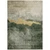 5' X 8' Fern Green Gold And Gray Abstract Washable Indoor Outdoor Area Rug