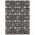 5' X 8' Black Brown And Beige Floral Washable Indoor Outdoor Area Rug