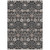 5' X 8' Black Brown And Beige Floral Washable Indoor Outdoor Area Rug
