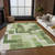 5' X 8' Artichoke Green And Ivory Abstract Washable Indoor Outdoor Area Rug - 608219075095