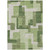 5' X 8' Artichoke Green And Ivory Abstract Washable Indoor Outdoor Area Rug - 608219075095