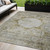 5' X 8' Taupe Brown And Gray Oriental Washable Indoor Outdoor Area Rug
