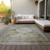 5' X 8' Taupe Brown And Gray Oriental Washable Indoor Outdoor Area Rug