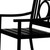 24" Black Steel Geo Back Outdoor Arm Chair