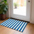 2' X 3' Navy Blue Striped Washable Non Skid Indoor Outdoor Area Rug - Navy Blue