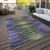 5' X 8' Purple Lilac And Lavender Striped Washable Indoor Outdoor Area Rug