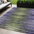 5' X 8' Purple Lilac And Lavender Striped Washable Indoor Outdoor Area Rug