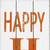 72" White Solid Wood Rustic Happy Harvest Porch Sign