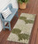 6' Ivory And Green Floral Indoor Outdoor Runner Rug - 880016623543