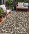 5' X 8' Brown And Beige Geometric Washable Indoor Outdoor Area Rug Transitional Style - Brown, Beige Color