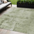 5' X 8' Olive Green And Ivory Abstract Washable Indoor Outdoor Area Rug - Olive Green, Ivory