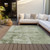 5' X 8' Olive Green And Ivory Abstract Washable Indoor Outdoor Area Rug - Olive Green, Ivory