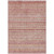 3' X 5' Rust And Coral Oriental Washable Indoor Outdoor Area Rug