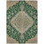3' X 5' Emerald Beige And Brown Oriental Washable Indoor Outdoor Area Rug