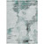 3' X 5' Teal Blue Silver And Gray Abstract Washable Indoor Outdoor Area Rug