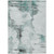 3' X 5' Teal Blue Silver And Gray Abstract Washable Indoor Outdoor Area Rug