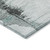 3' X 5' Teal Blue Silver And Gray Abstract Washable Indoor Outdoor Area Rug
