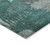 5' X 8' Dark Green Aqua And Gray Abstract Washable Indoor Outdoor Area Rug