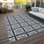 5' X 8' Black Ivory And Gray Medallion Washable Indoor Outdoor Area Rug