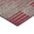3' X 5' Burgundy Pink And Blush Striped Washable Indoor Outdoor Area Rug