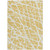 5' X 8' Gold and White Abstract Washable Non Skid Indoor Outdoor Area Rug
