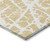 5' X 8' Gold and White Abstract Washable Non Skid Indoor Outdoor Area Rug