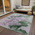 5' X 8' Sage And Lavender Abstract Washable Indoor Outdoor Area Rug