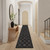 12' Charcoal And Black Trellis Indoor Outdoor Runner Rug