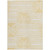3' X 5' Gold and White Abstract Washable Non Skid Indoor Outdoor Area Rug - 608219138820