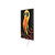 10" Black And Orange Halloween Pumpkin Solid Wood Garden Stake