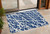 3' X 5' Blue And White Abstract Washable Indoor Outdoor Area Rug