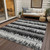 5' X 8' Black Gray And Ivory Striped Washable Indoor Outdoor Area Rug Transitional Style - Black, Gray, Ivory Color