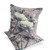 Set of Two 16" X 16" Gray and Yellow Butterfly Blown Seam Floral Indoor Outdoor Throw Pillow - 606114836223