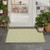 2' X 3' Ivory And Green Geometric Indoor Outdoor Area Rug