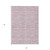 3' X 5' Blush Pink And Beige Striped Washable Indoor Outdoor Area Rug