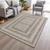 3' X 5' Taupe And Ivory Geometric Washable Indoor Outdoor Area Rug - Taupe, Ivory