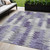 5' X 8' Purple Lavender And Gray Geometric Washable Indoor Outdoor Area Rug