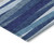 5' X 8' Navy Blue Ivory And Gray Striped Washable Indoor Outdoor Area Rug