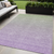 5' X 8' Artichoke Green And Lavender Ombre Washable Indoor Outdoor Area Rug