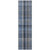 8' Runner Blue Plaid Washable Non Skid Indoor Outdoor Runner Rug