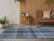 8' Runner Blue Plaid Washable Non Skid Indoor Outdoor Runner Rug