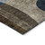 3' X 5' Blue Gold And Gray Abstract Washable Indoor Outdoor Area Rug