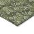 3' X 5' Olive Green Artichoke Green And Ivory Floral Washable Indoor Outdoor Area Rug