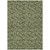 3' X 5' Olive Green Artichoke Green And Ivory Floral Washable Indoor Outdoor Area Rug